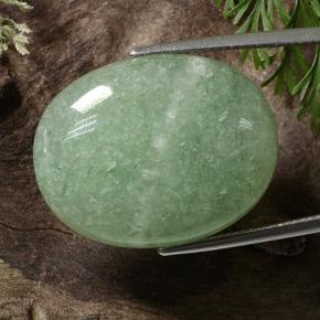 Aventurine Vert naturelle Coupe ovale, 29.91 ct, Translucide