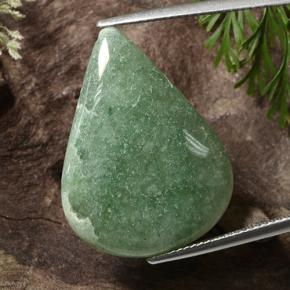 Aventurine vert naturelle en forme de poire, 18,14 ct, translucide