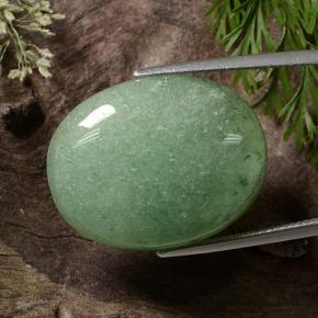 Aventurine vert naturelle coupe ovale, 29,29 ct, translucide