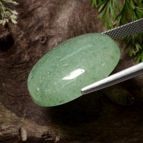 Aventurine vert naturelle coupe ovale, 29,29 ct, translucide
