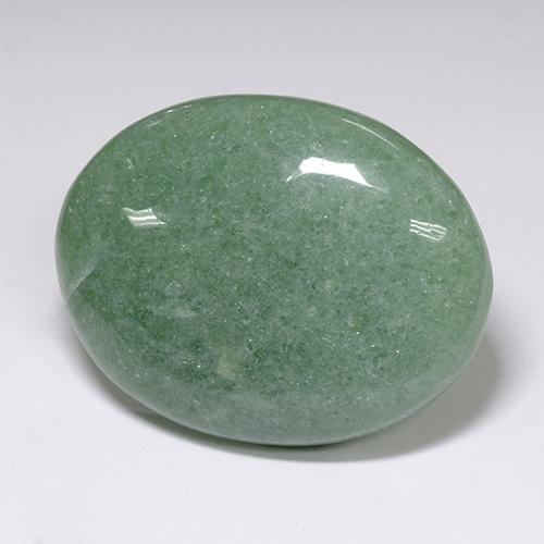 Aventurine vert naturelle coupe ovale, 89,38 ct, translucide
