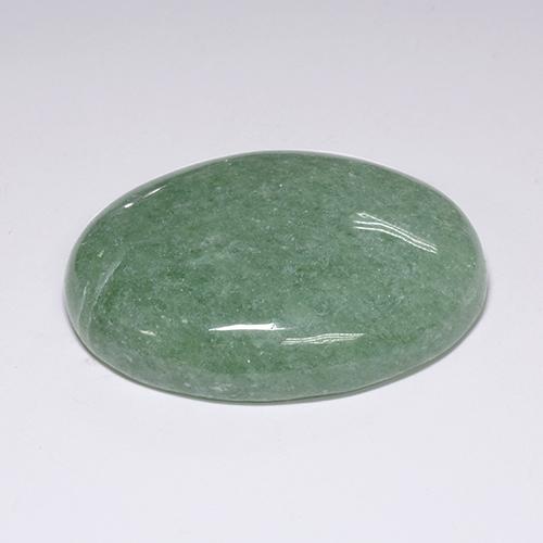 Aventurine vert naturelle coupe ovale, 89,38 ct, translucide