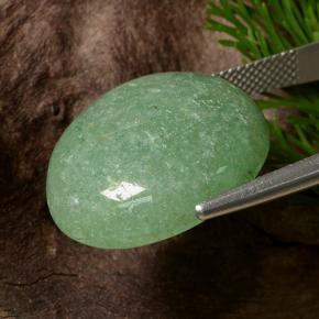Aventurine Vert naturelle Coupe ovale, 22.18 ct, Translucide