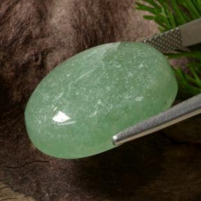 Aventurine vert naturelle coupe ovale, 29,10 ct, translucide