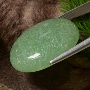 Aventurine vert naturelle coupe ovale, 34,85 ct, translucide