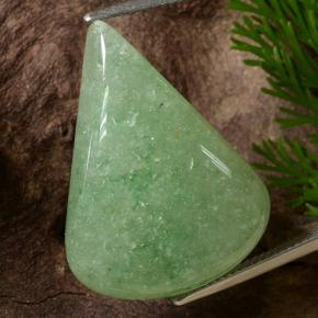 Aventurine Vert naturelle En forme de poire, 24.31 ct, Translucide