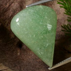 Aventurine Vert naturelle En forme de poire, 24.31 ct, Translucide