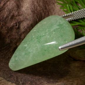 Aventurine Vert naturelle En forme de poire, 24.31 ct, Translucide