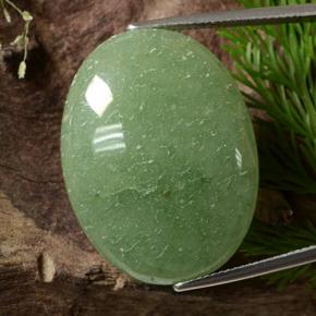 Aventurine Vert naturelle Coupe ovale, 41.75 ct, Translucide
