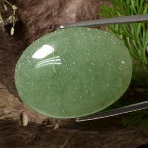 Aventurine Vert naturelle Coupe ovale, 41.75 ct, Translucide