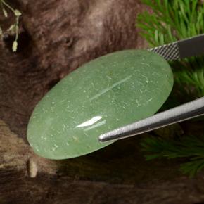 Aventurine Vert naturelle Coupe ovale, 41.75 ct, Translucide