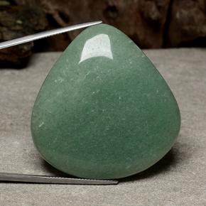 Aventurine vert naturelle en forme de poire, 104,24 ct, translucide