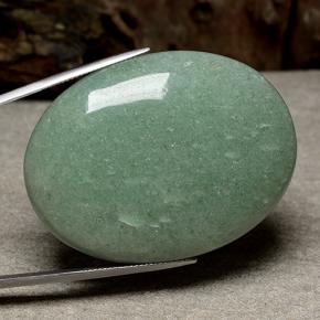 Aventurine vert naturelle coupe ovale, 123,68 ct, translucide