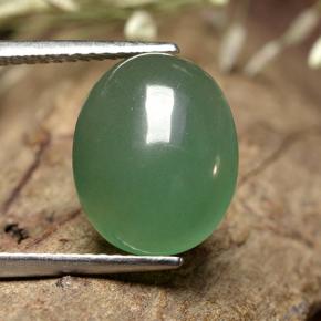 Aventurine Vert naturelle Coupe ovale, 5.43 ct, Translucide