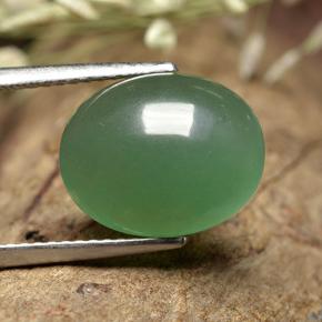 Aventurine Vert naturelle Coupe ovale, 5.43 ct, Translucide