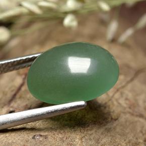 Aventurine Vert naturelle Coupe ovale, 5.43 ct, Translucide