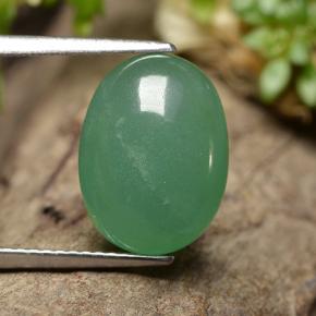 Aventurine Vert naturelle Coupe ovale, 6.05 ct, Translucide