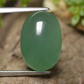 Aventurine vert naturelle coupe ovale, 6,92 ct, translucide