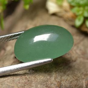 Aventurine vert naturelle coupe ovale, 6,92 ct, translucide