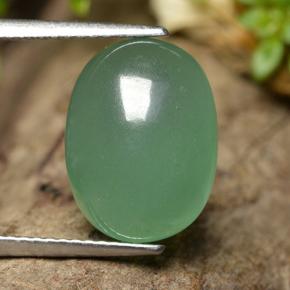 Aventurine Vert naturelle Coupe ovale, 6.12 ct, Translucide