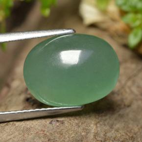 Aventurine Vert naturelle Coupe ovale, 6.12 ct, Translucide