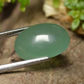 Aventurine Vert naturelle Coupe ovale, 6.12 ct, Translucide