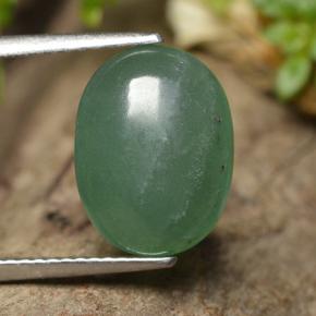 Aventurine vert naturelle coupe ovale, 5,42 ct, translucide