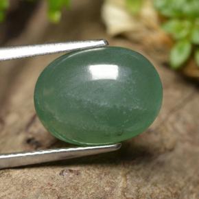 Aventurine vert naturelle coupe ovale, 5,42 ct, translucide