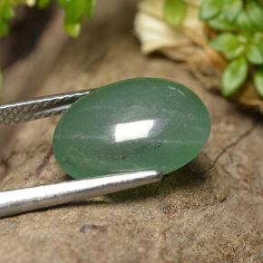 Aventurine vert naturelle coupe ovale, 5,42 ct, translucide