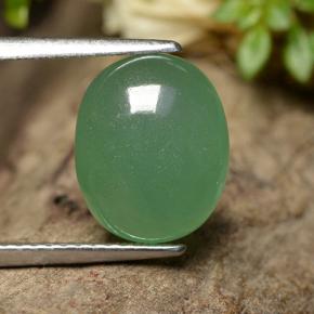 Aventurine vert naturelle coupe ovale, 3,88 ct, translucide