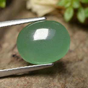 Aventurine vert naturelle coupe ovale, 3,88 ct, translucide