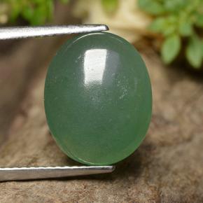 Aventurine vert naturelle coupe ovale, 5,40 ct, translucide