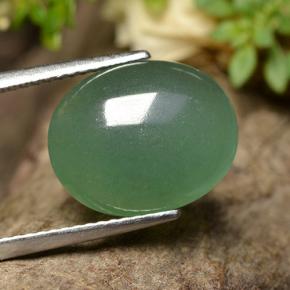 Aventurine vert naturelle coupe ovale, 5,40 ct, translucide