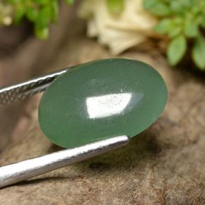 Aventurine vert naturelle coupe ovale, 5,40 ct, translucide