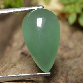 Aventurine vert naturelle en forme de poire, 4,98 ct, translucide