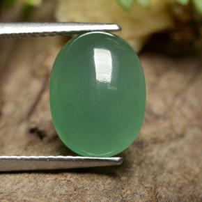 Aventurine Vert naturelle Coupe ovale, 4.39 ct, Translucide
