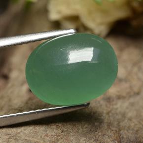 Aventurine Vert naturelle Coupe ovale, 4.39 ct, Translucide
