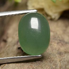 Aventurine vert naturelle coupe ovale, 3,63 ct, translucide
