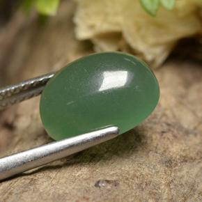 Aventurine vert naturelle coupe ovale, 3,63 ct, translucide