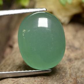 Aventurine vert naturelle coupe ovale, 5,74 ct, translucide