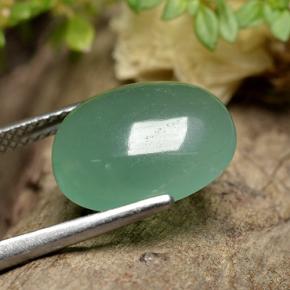 Aventurine vert naturelle coupe ovale, 5,74 ct, translucide