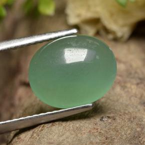 Aventurine Vert naturelle Coupe ovale, 3.64 ct, Translucide