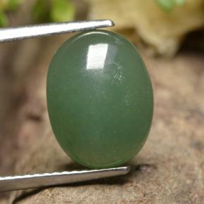 Aventurine Vert naturelle Coupe ovale, 4.62 ct, Translucide