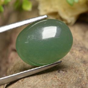 Aventurine Vert naturelle Coupe ovale, 4.62 ct, Translucide