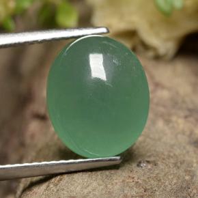 Aventurine vert naturelle coupe ovale, 5,69 ct, translucide