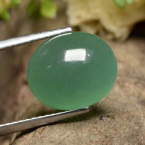 Aventurine vert naturelle coupe ovale, 5,69 ct, translucide