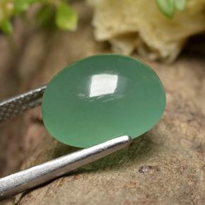 Aventurine vert naturelle coupe ovale, 5,69 ct, translucide