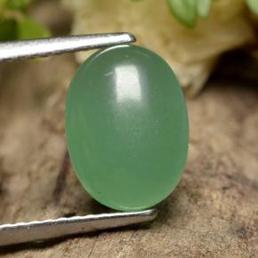 Aventurine Vert naturelle Coupe ovale, 2.57 ct, Translucide