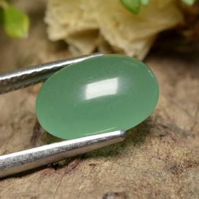 Aventurine Vert naturelle Coupe ovale, 2.57 ct, Translucide