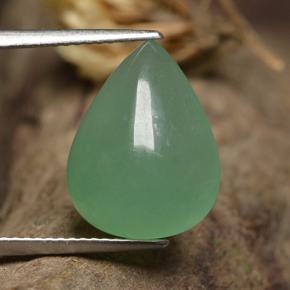 Aventurine vert naturelle en forme de poire, 7,63 ct, translucide